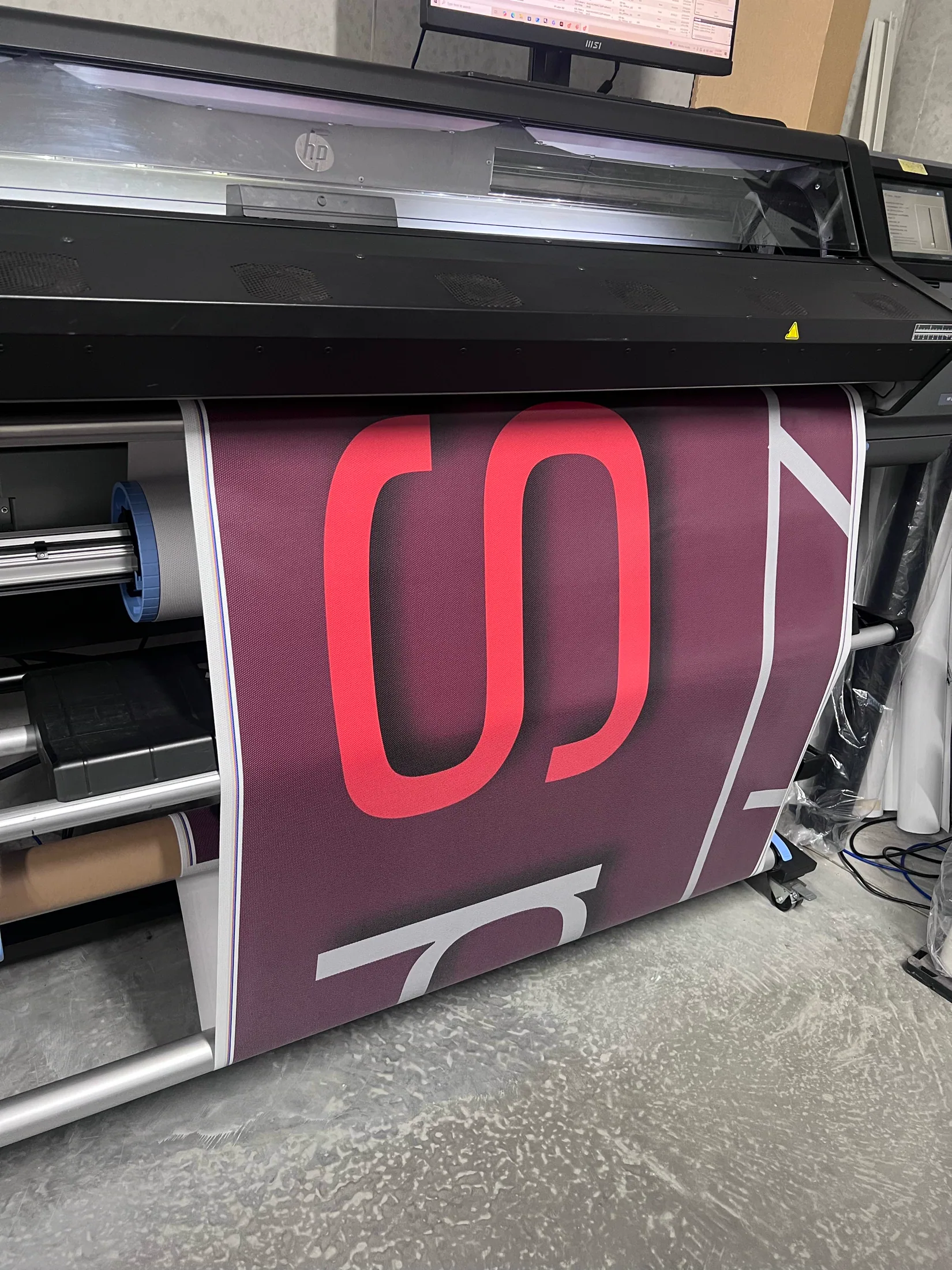 Peugeot wrapped panel from an alternate angle