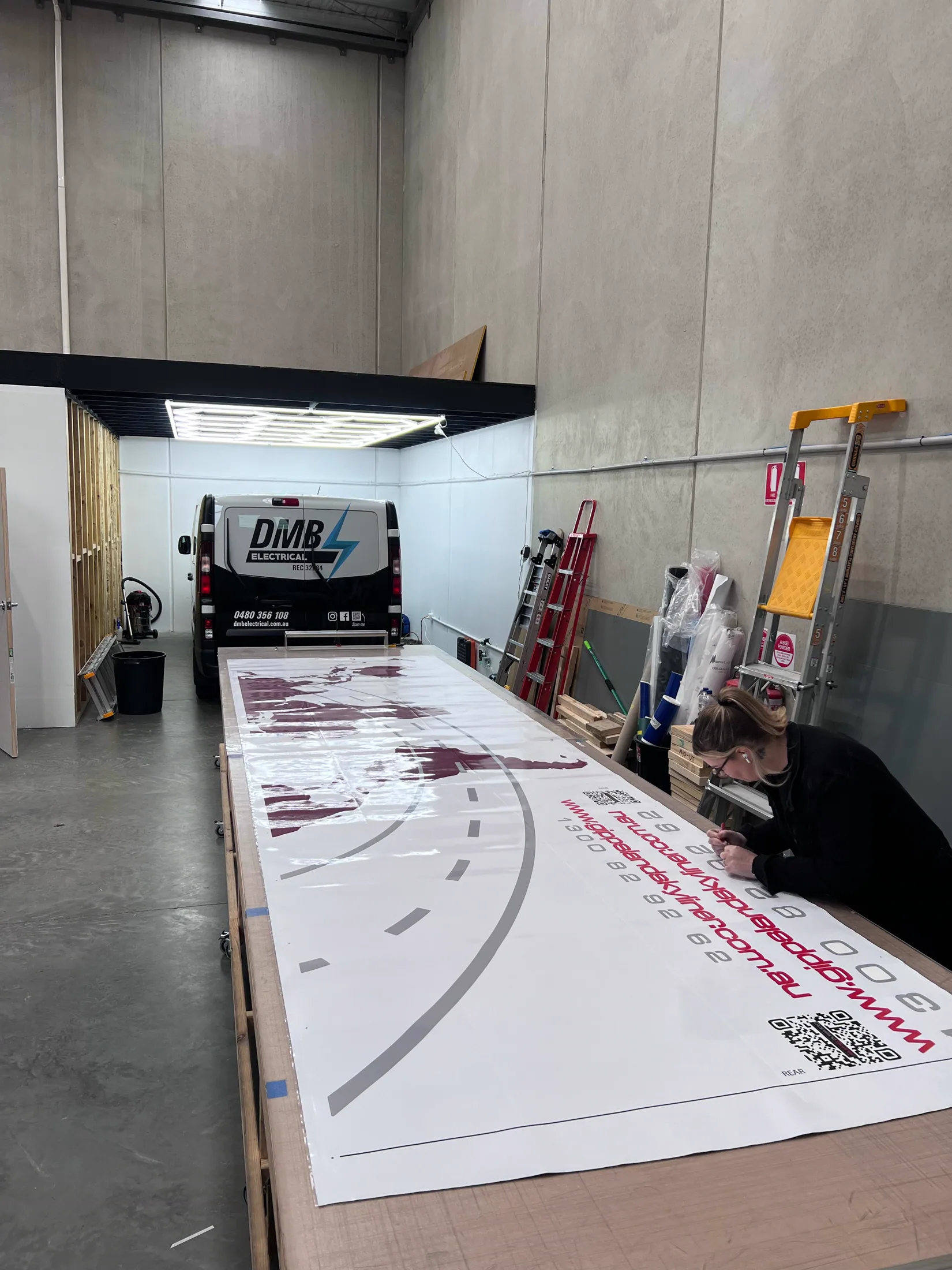 DMB Electrical fleet graphics production detail