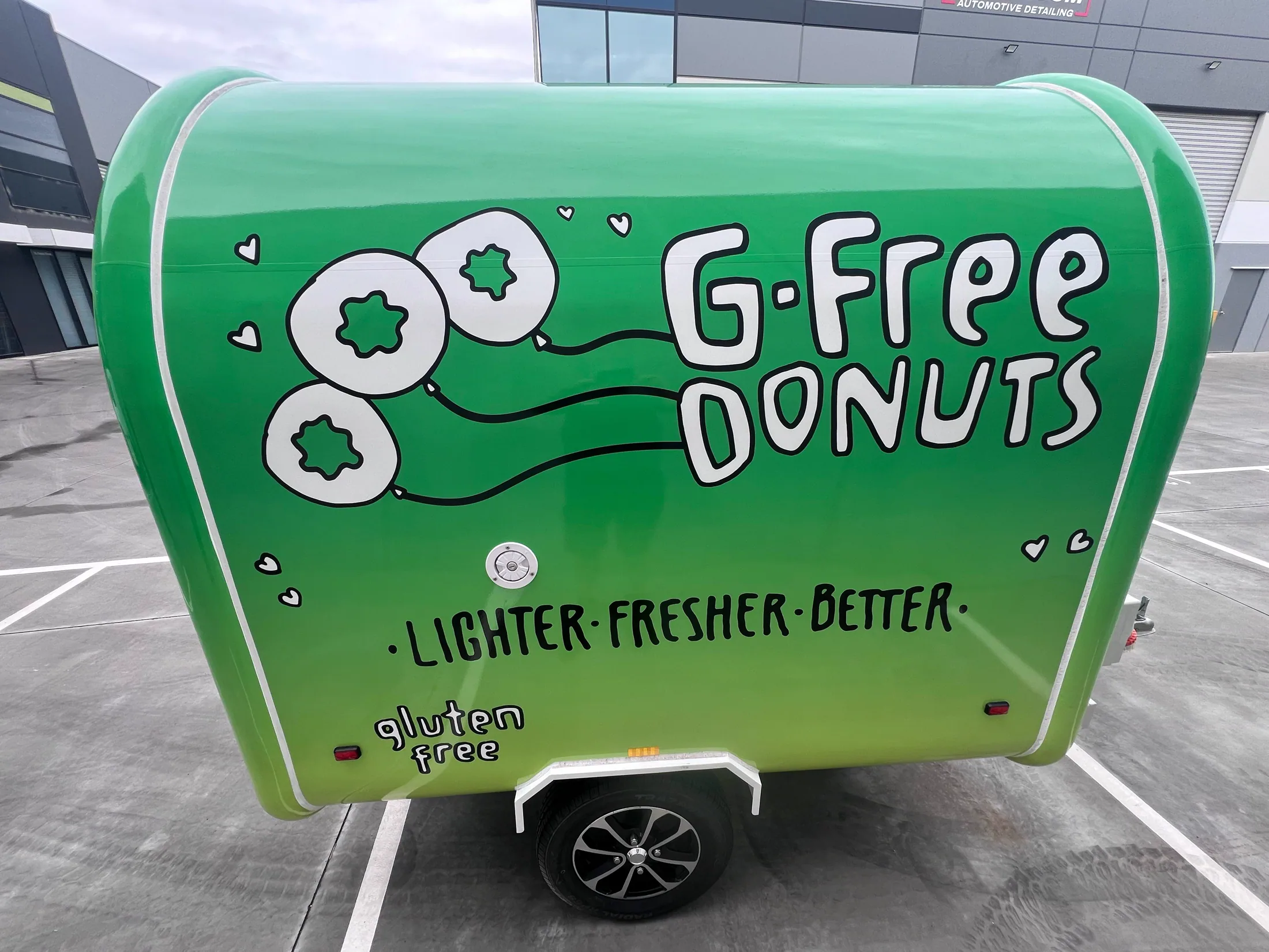 G-Free Donuts graphics on the rear and side