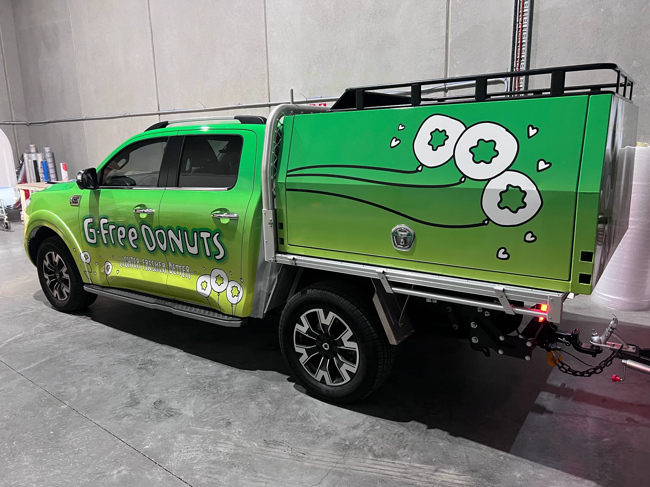 G-Free Donuts branded mobile retail vehicle