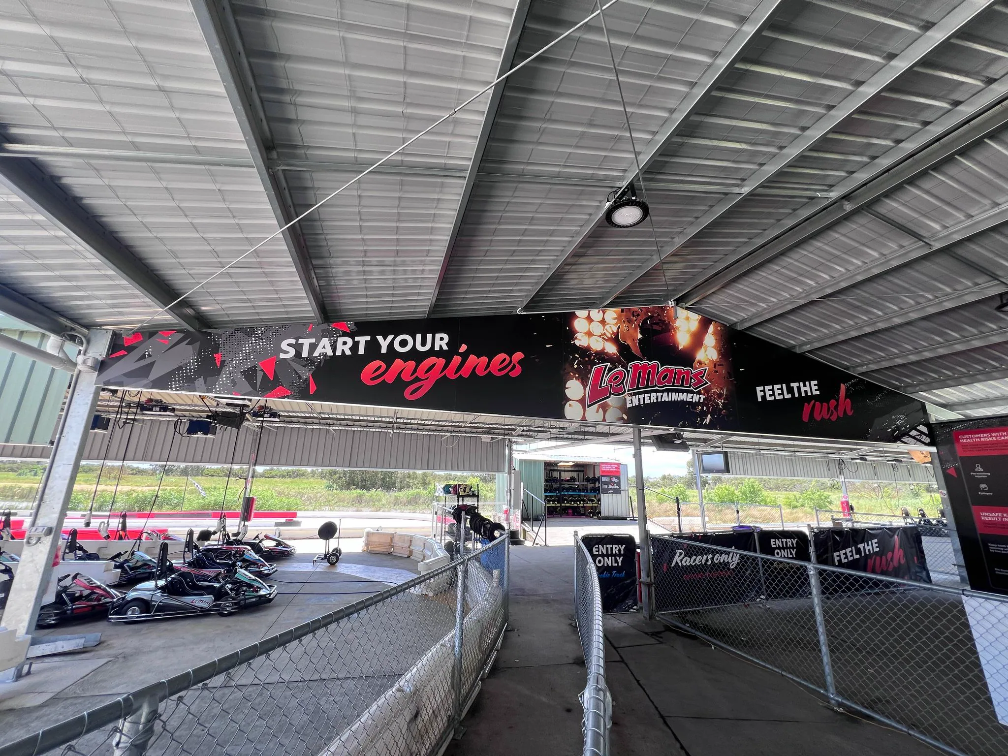 Lakeside Circuit branded venue wall