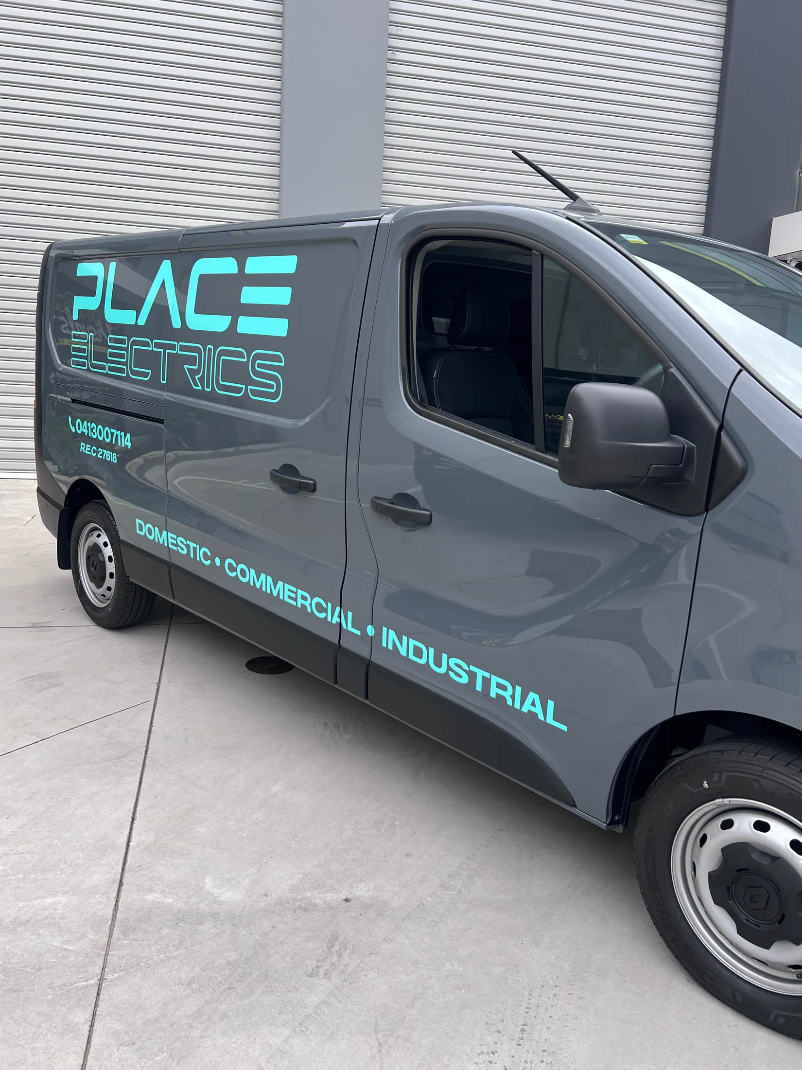 Place Electrics branded fleet vehicle