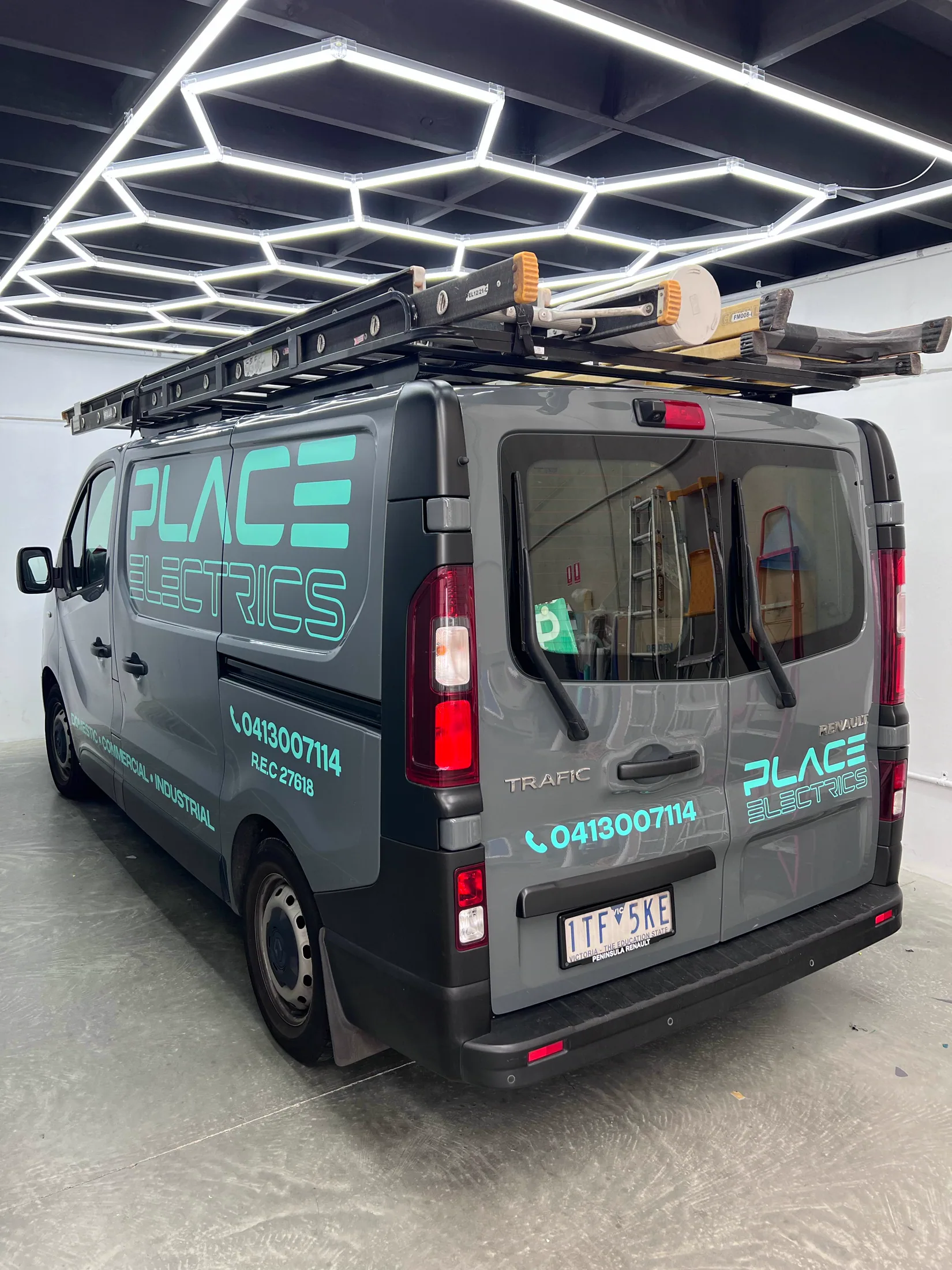 Place Electrics fleet graphics completed side section