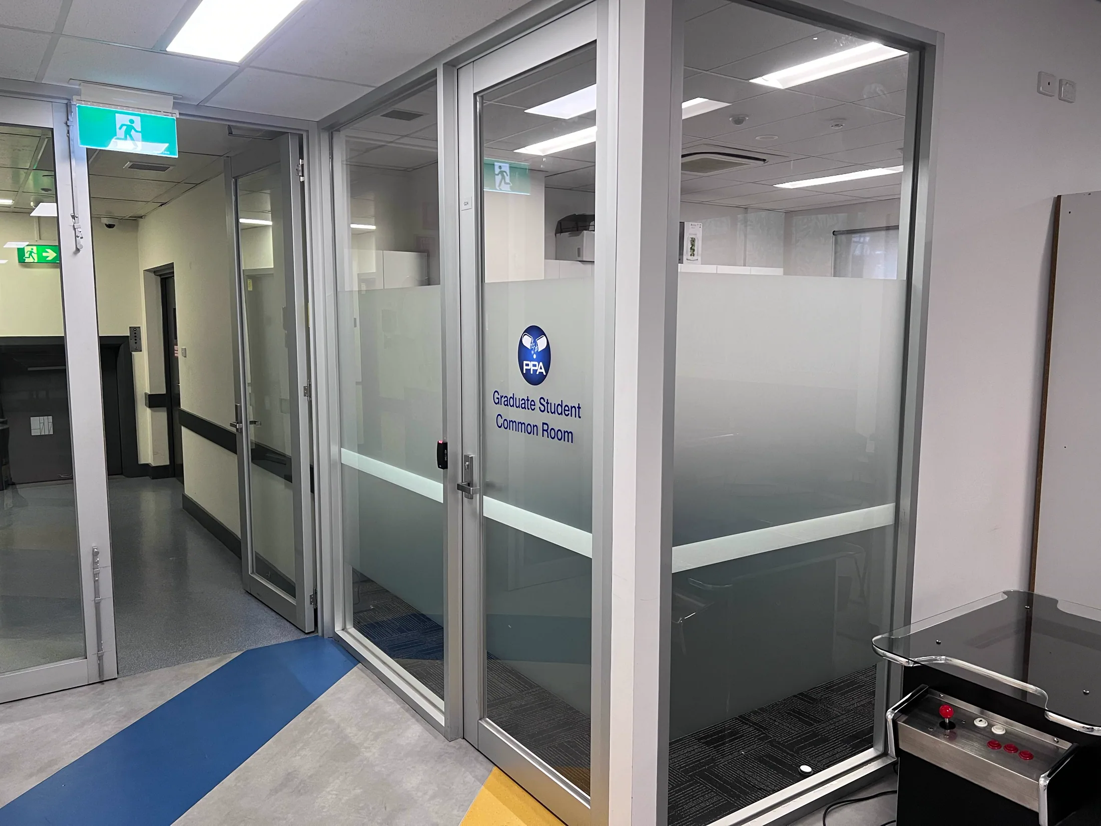 Privacy film on office glazing