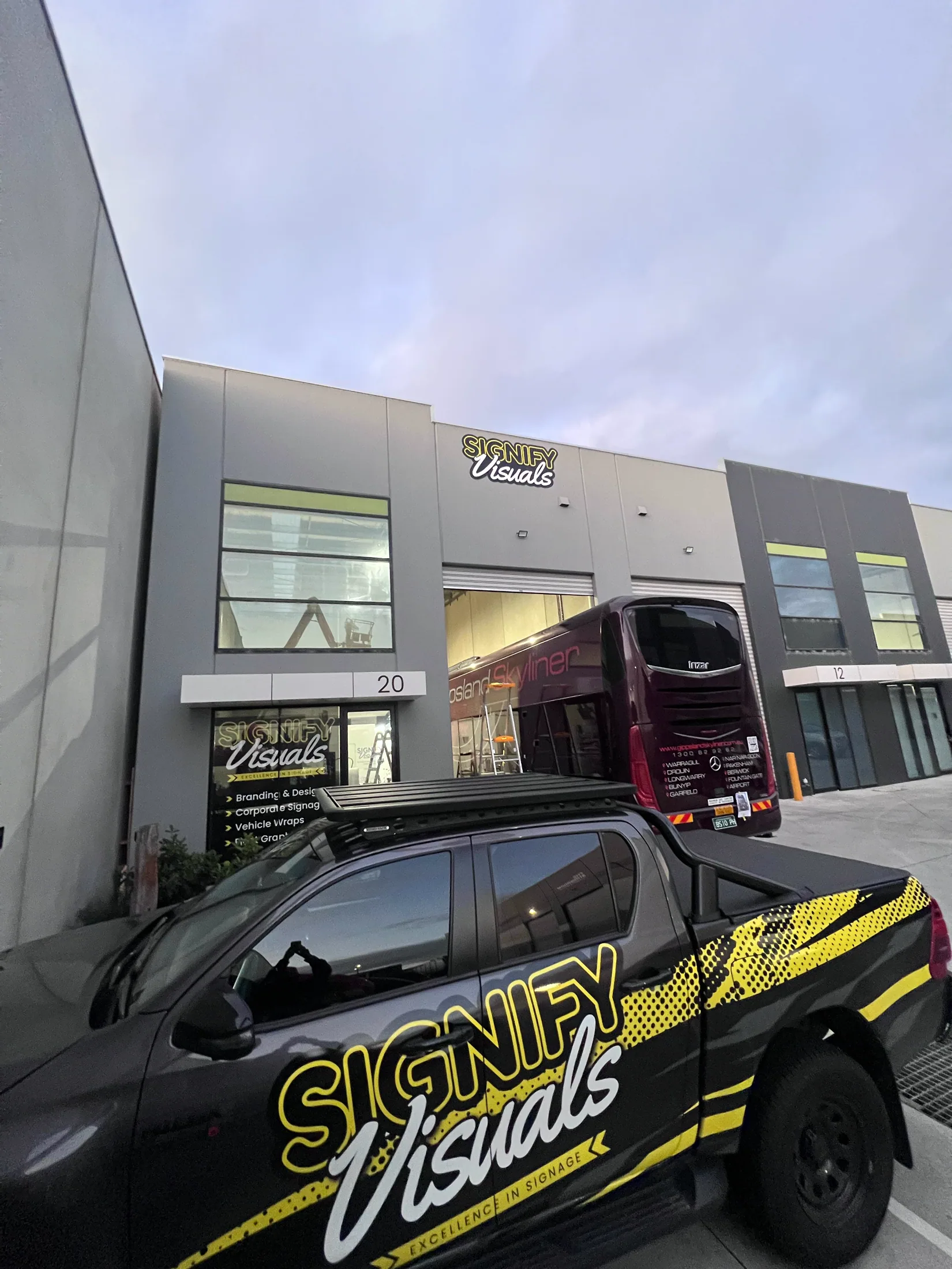 Signify Visuals branded ute