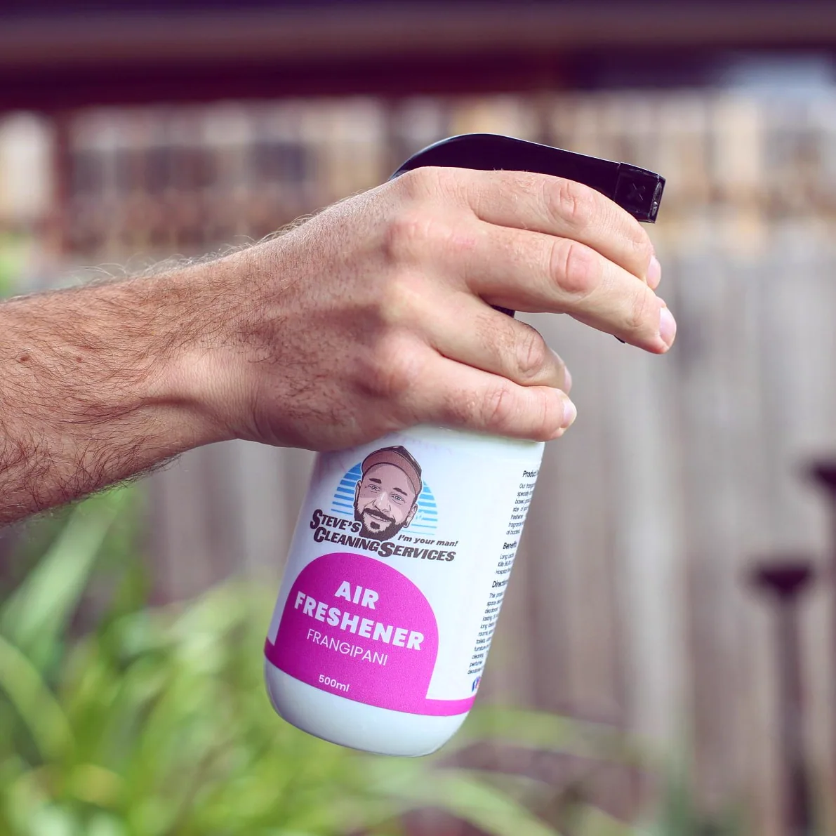 Steve's Cleaning Services air freshener label