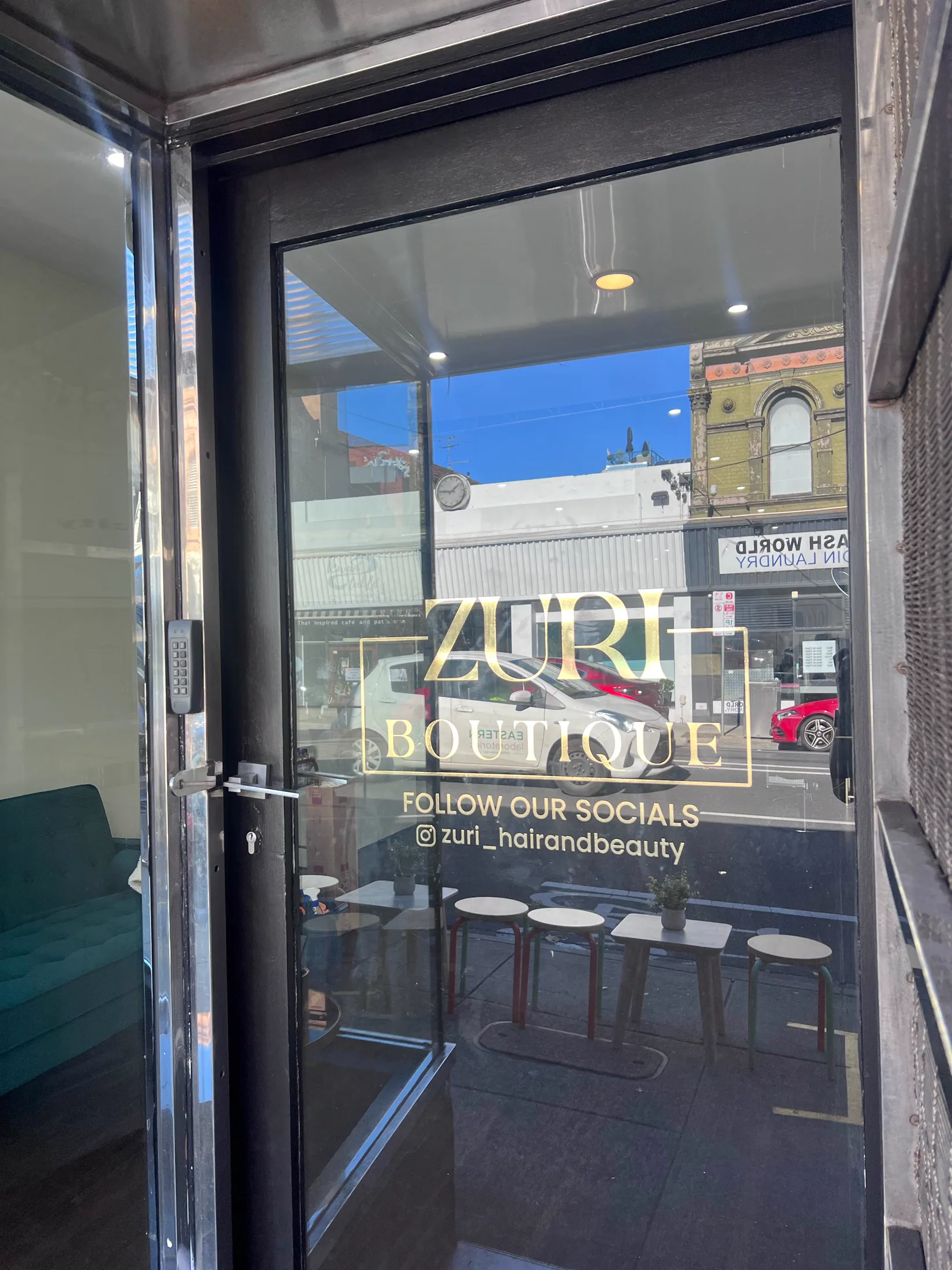 Zuri Boutique retail window graphics