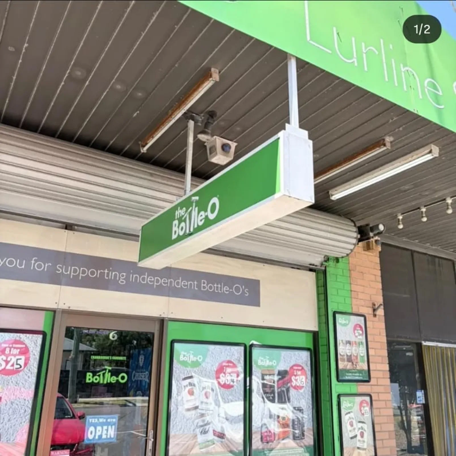 The Bottle-O illuminated lightbox signage