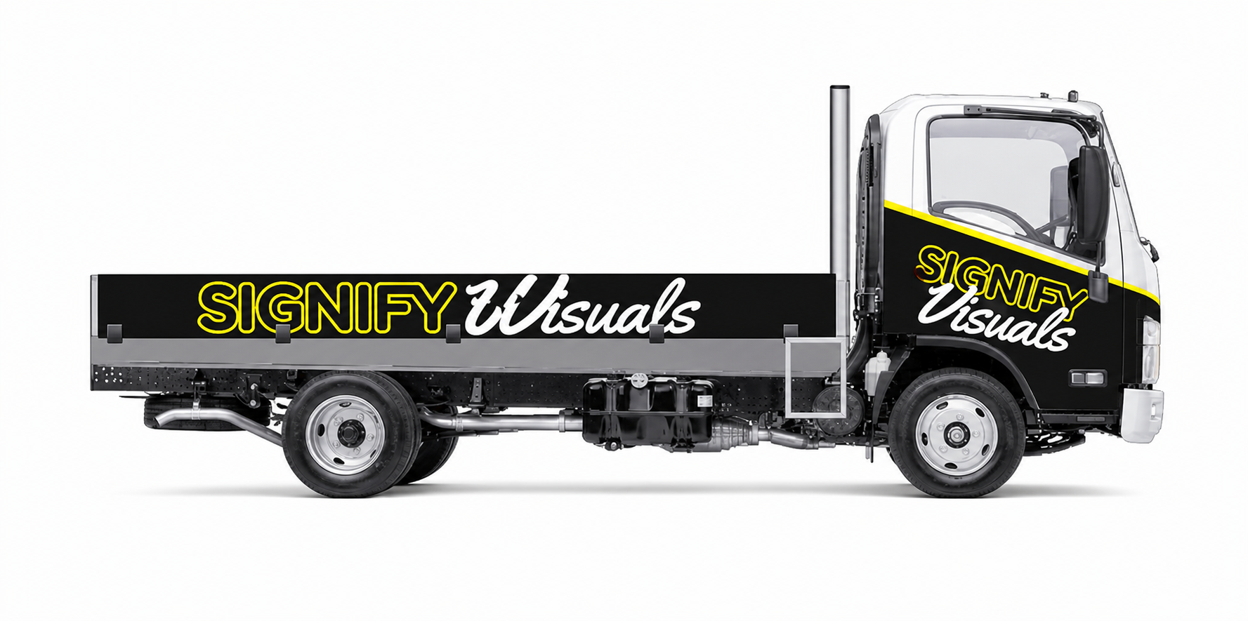 Tray Truck Half Wrap with panels